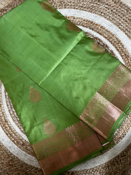 Green soft silk