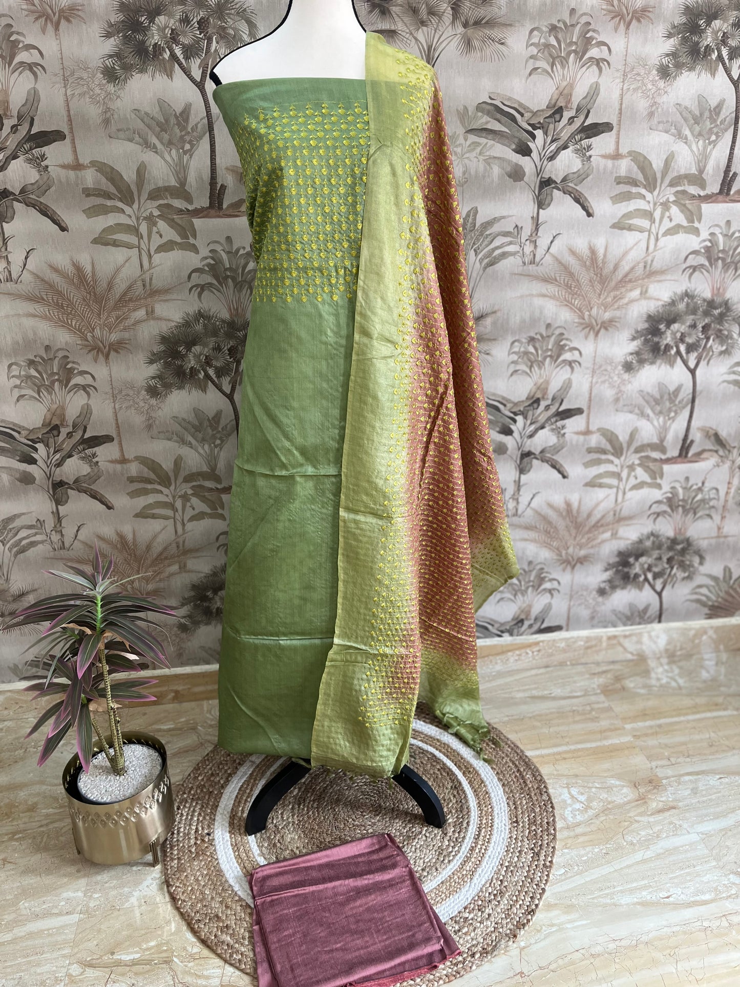 Tussar salwar set