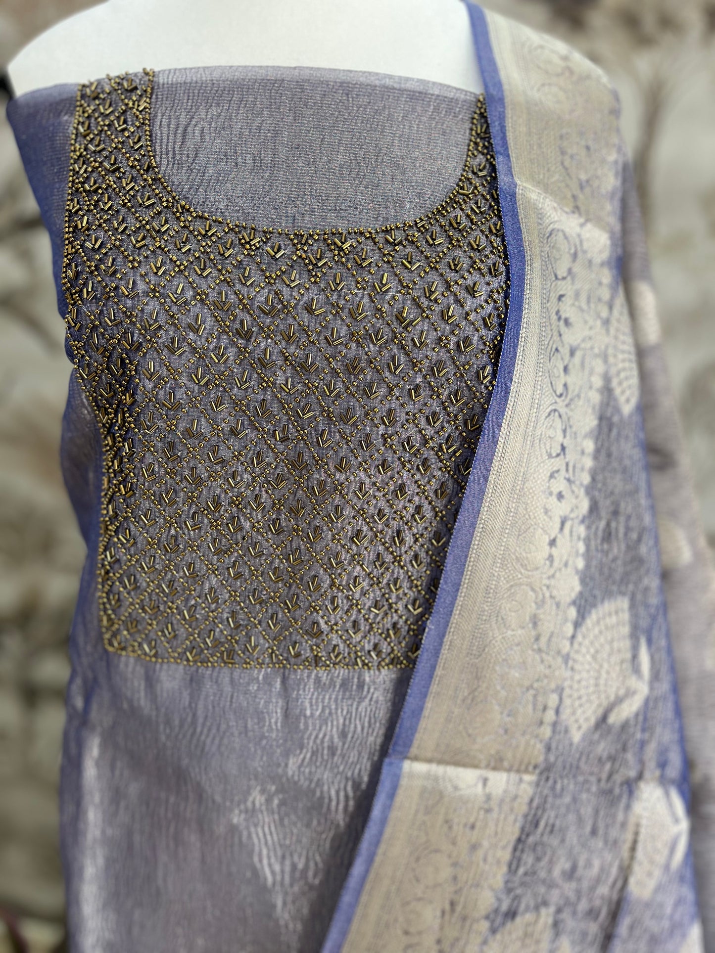 Salwar set crushed tissue