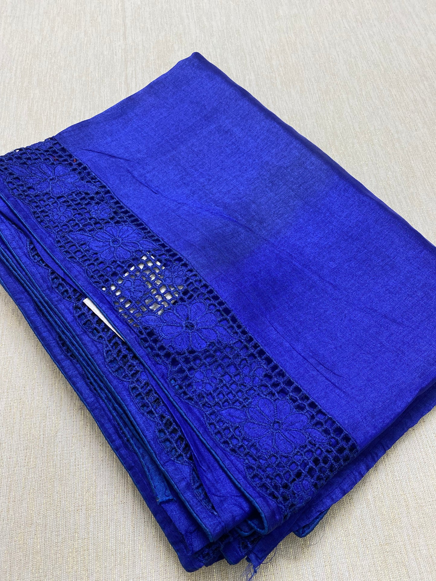 Cutwork Tussar saree