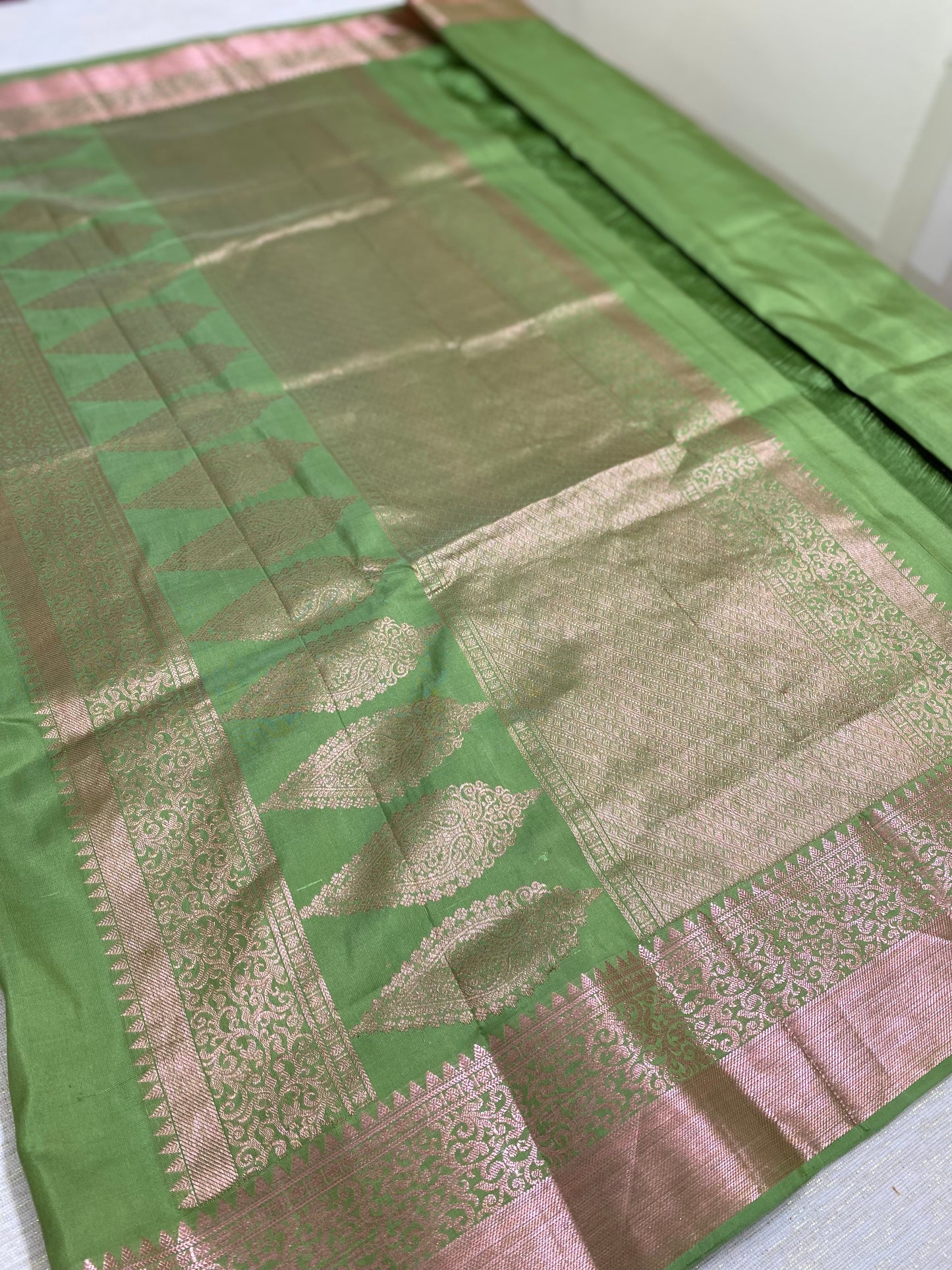 Green soft silk