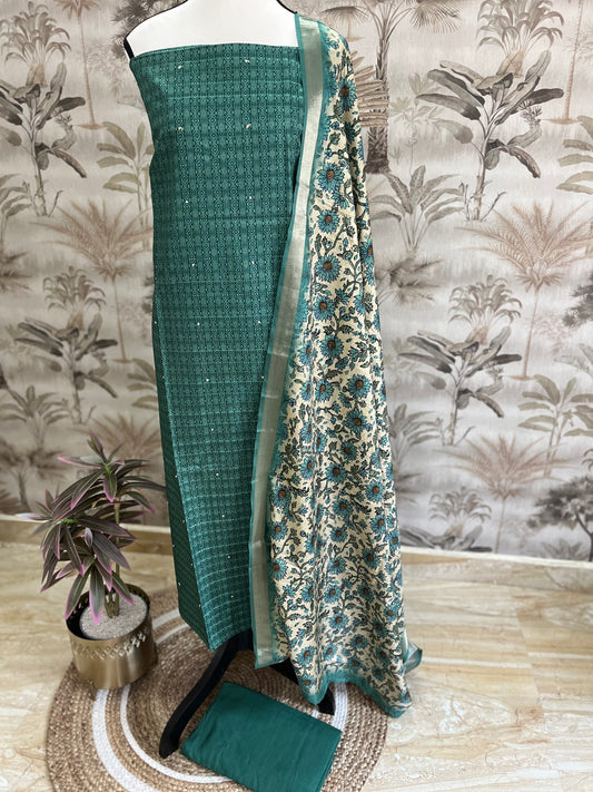 Semi tussar salwar set