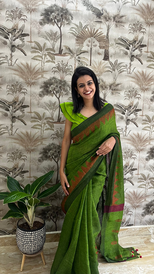 Linen saree