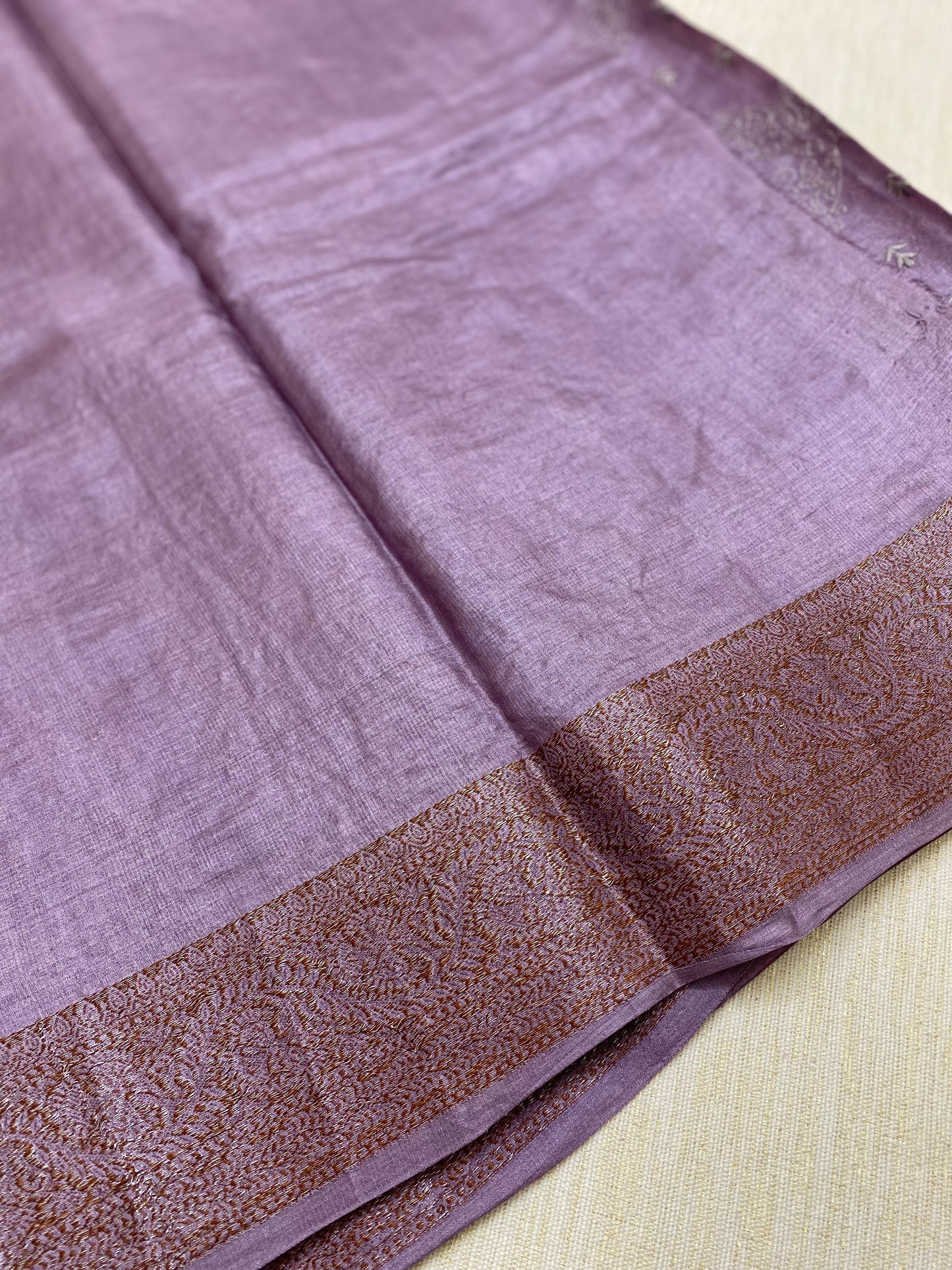 Tussar thread work saree