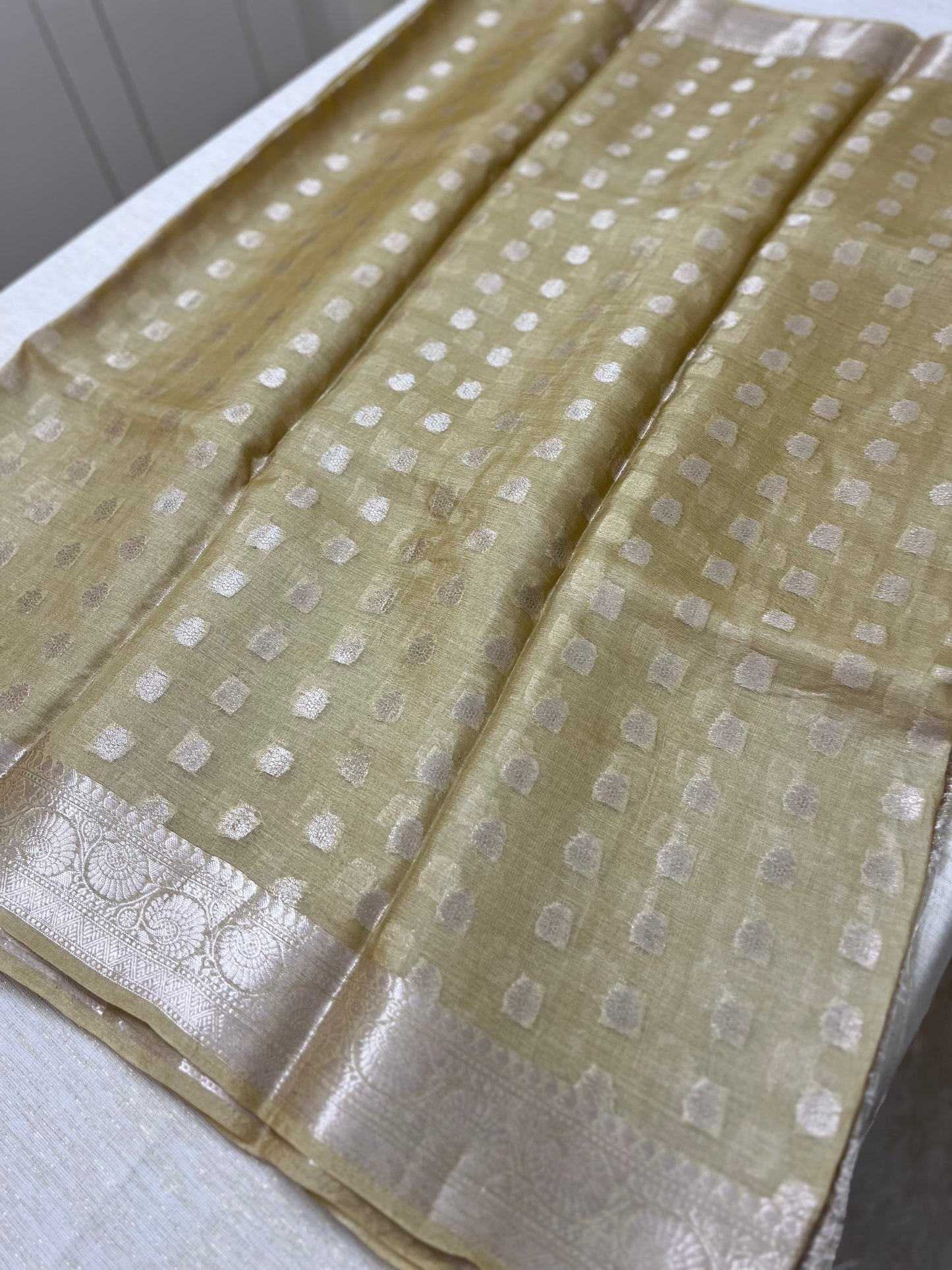 Tussar organza saree