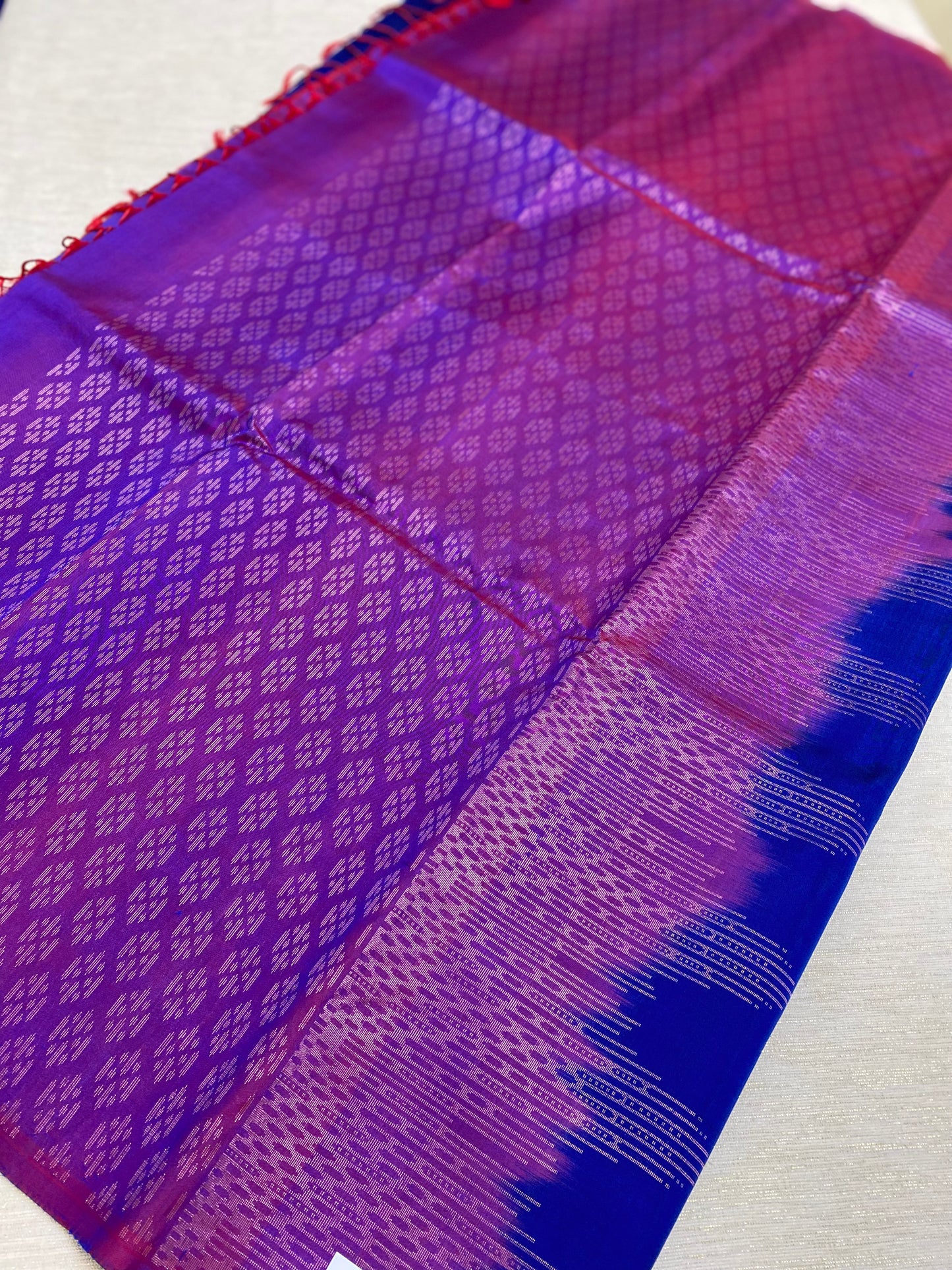 Contrast soft silk saree