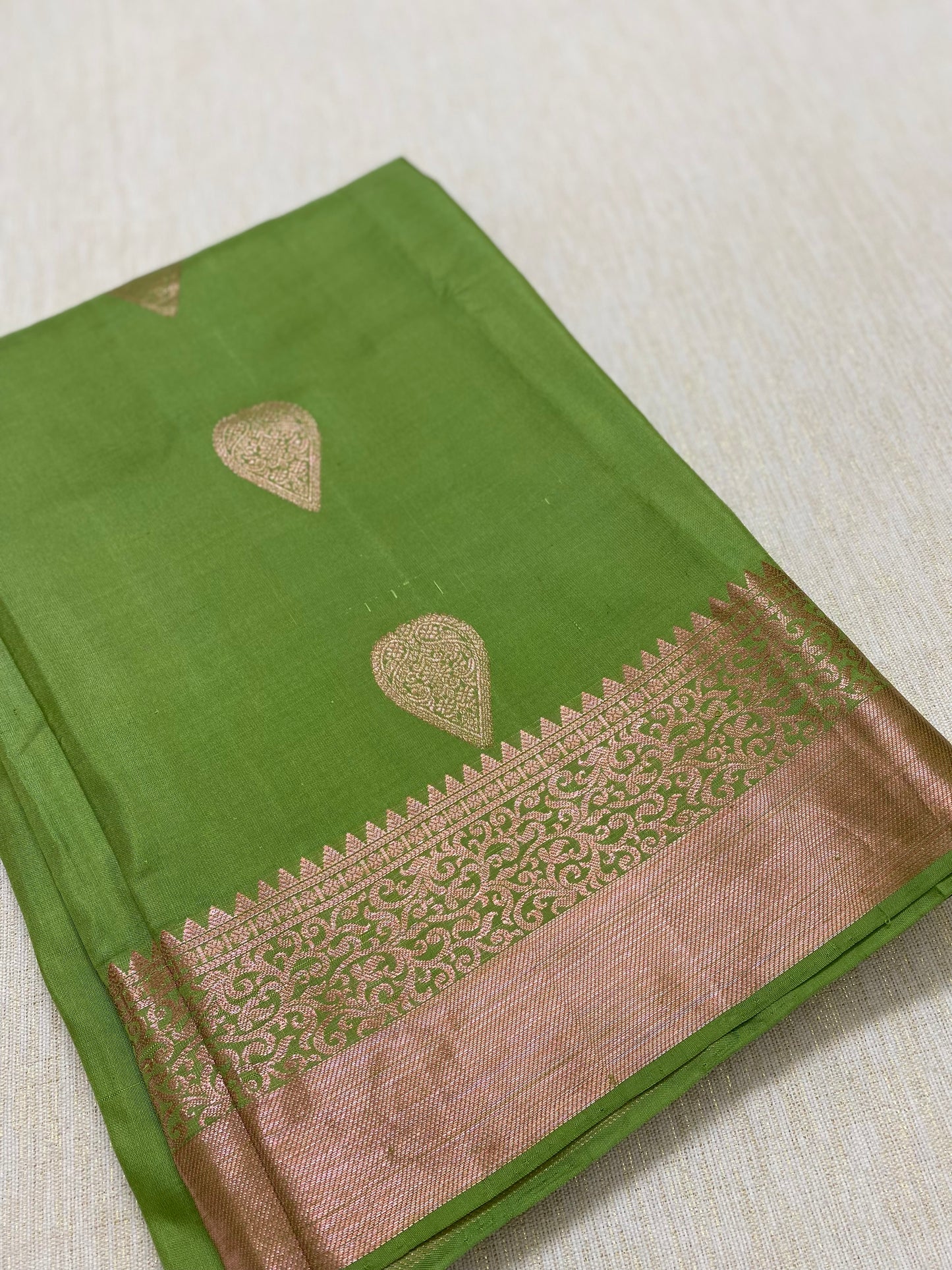 Green soft silk